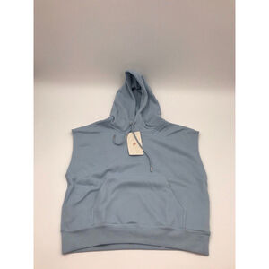 Fabletics Blue Stone Angela Sleeveless Pullover Hoodie size Large